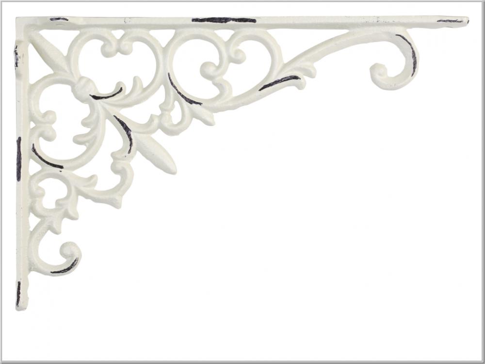 Chic Antique Shelf Bracket Cast Iron Cream