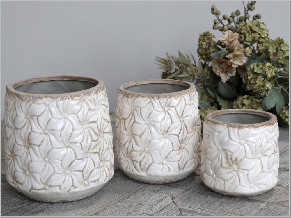 Planter Flower 3D Cream Colmar