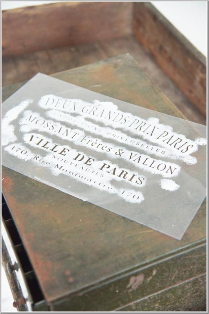 JDL Vintage Stencil Schablone "Ville de Paris"