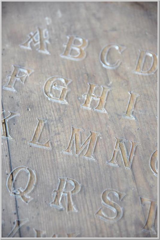 Stencil Corner Alphabet Shabby Chic