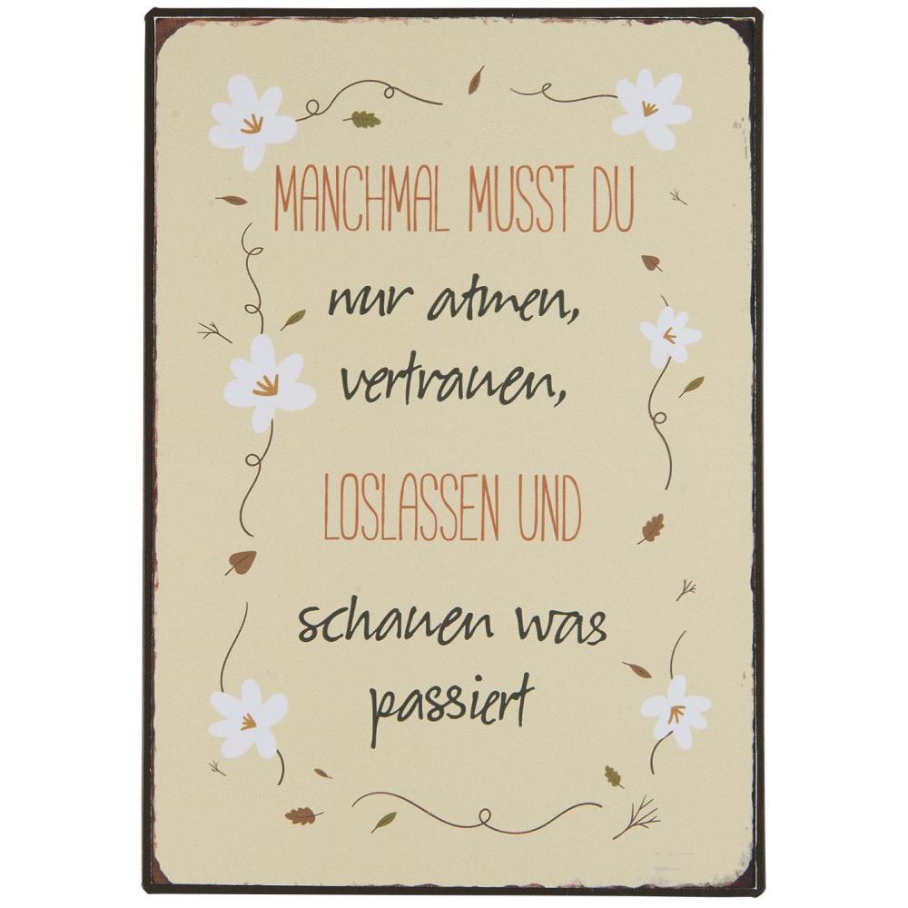 Metal sign H20x14 cm