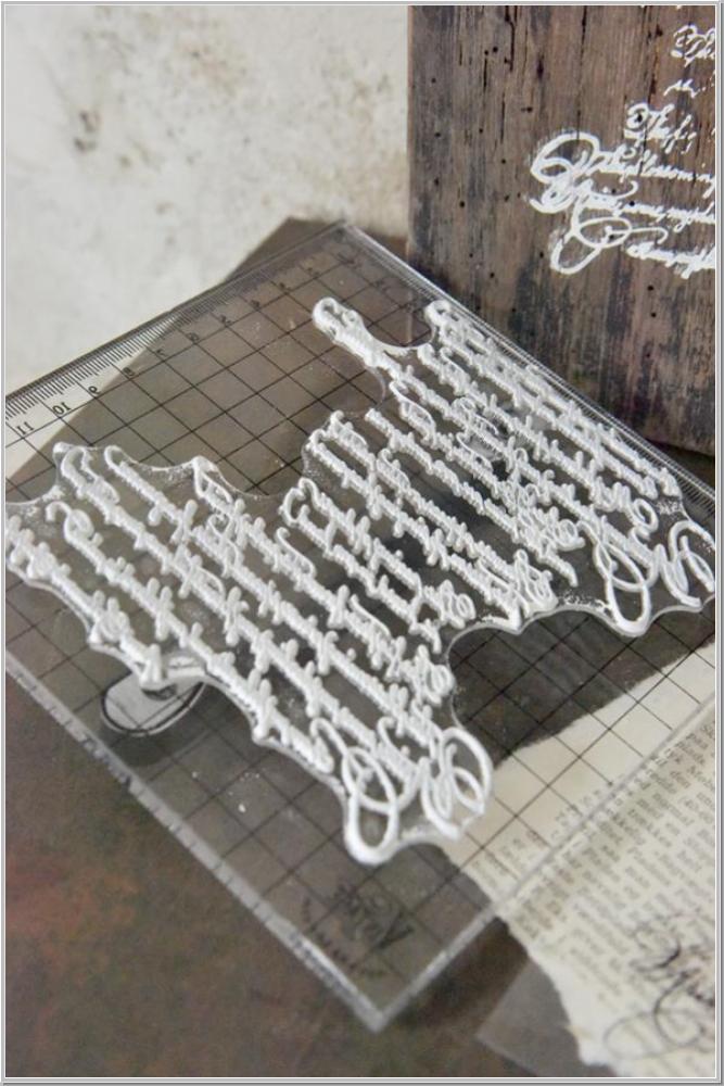 Stamp Text 15x15cm