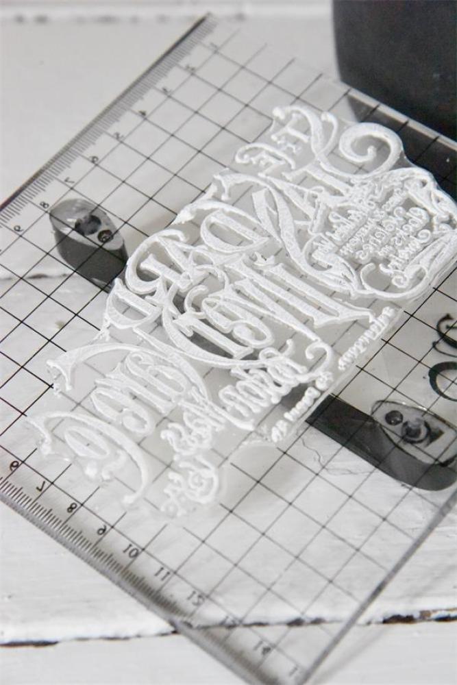 Vintage  Paint Stencil Silver Ware