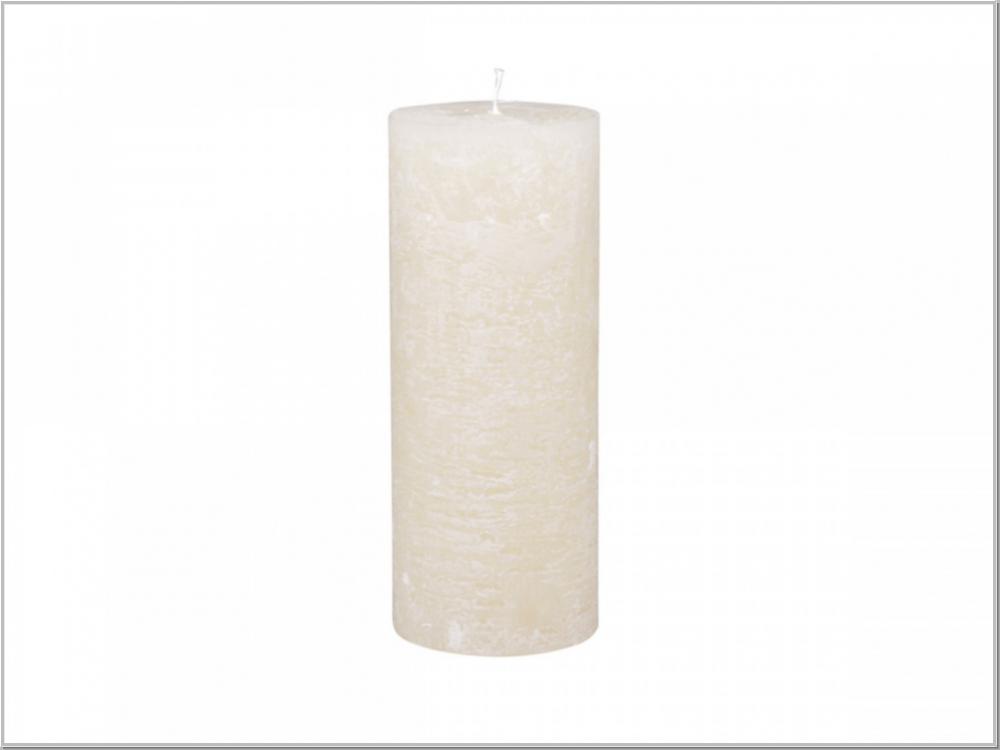 Macon rustikale Stumpenkerze CREME H25/Ø10cm