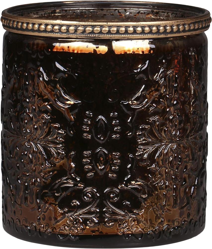 TEa Light Holder with Pearl Edge Candle