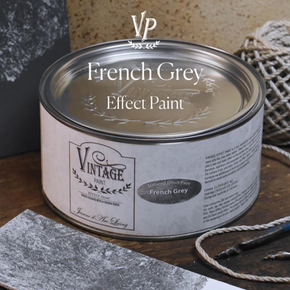 Vintage Paint Struktureffektfarbe French Grey1000ml