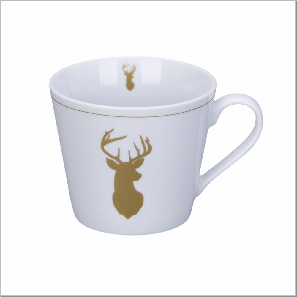 Happy Tasse Cup "Gold Deer" Becher H9