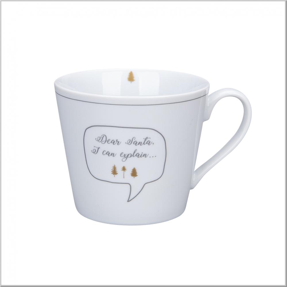 Happy Tasse Cup "Dear Santa" Becher H9xØ10cm