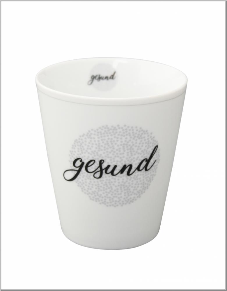 Happy Mug "gesund" Kaffeebecher H10xØ9cm