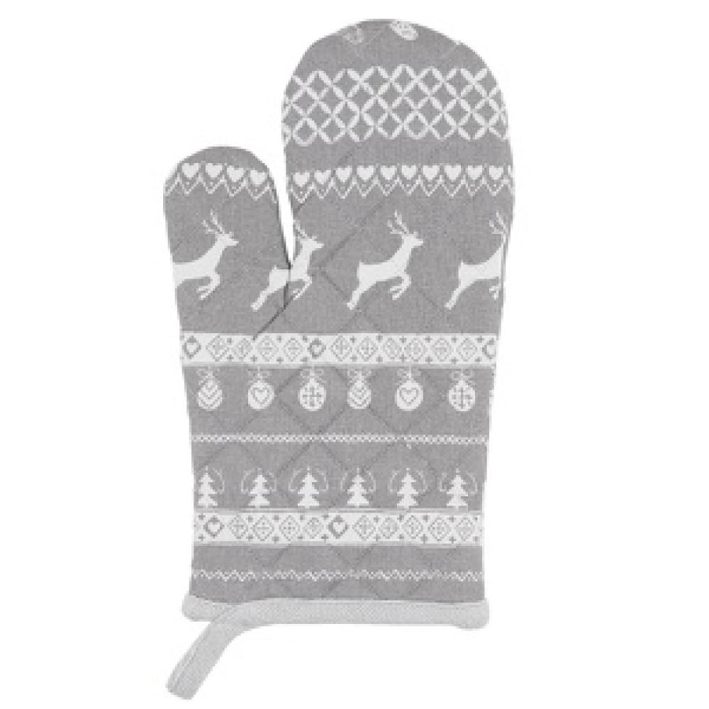 Ofenhandschuh Nordic grey Hirsch 16x30cm