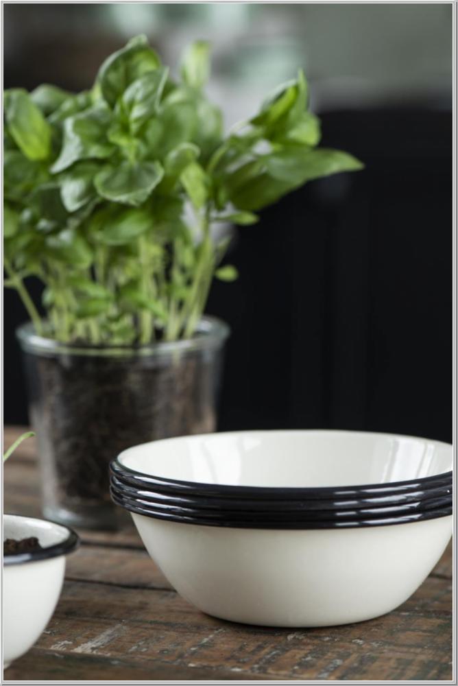 Preview: Schale Emaille Butter Cream Ø16,5cm