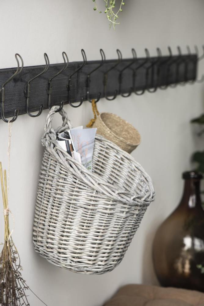 Basket round grey
