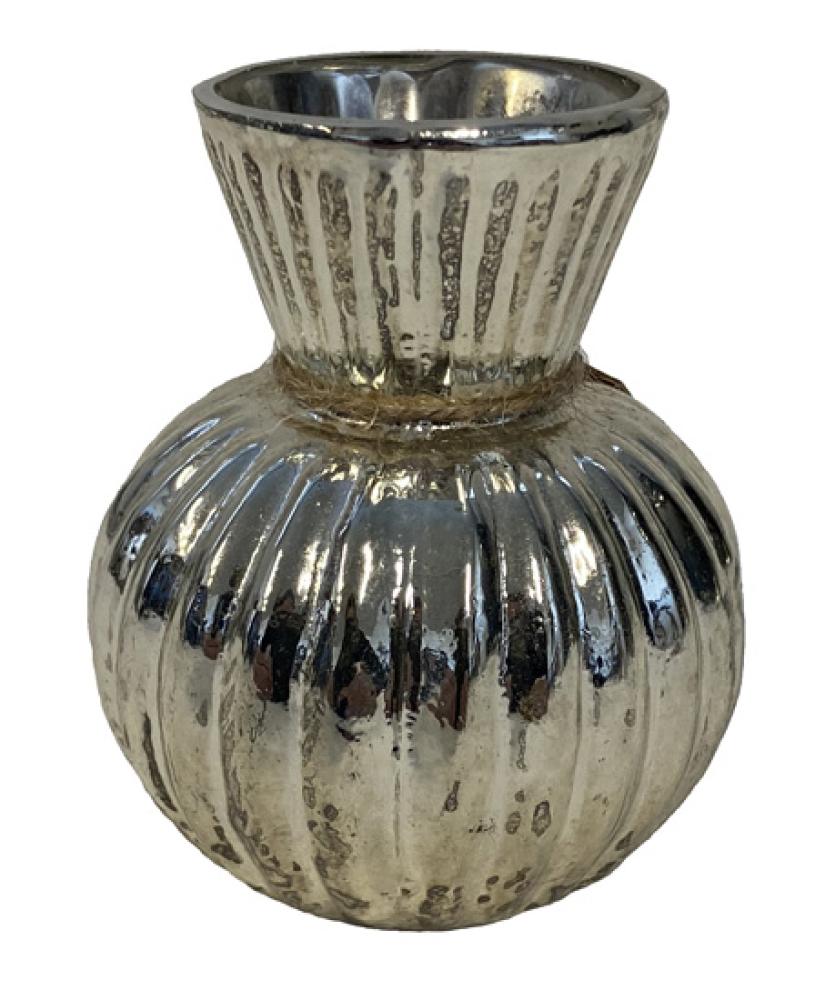 Vase Dekovase Bauernsilber H 11cm