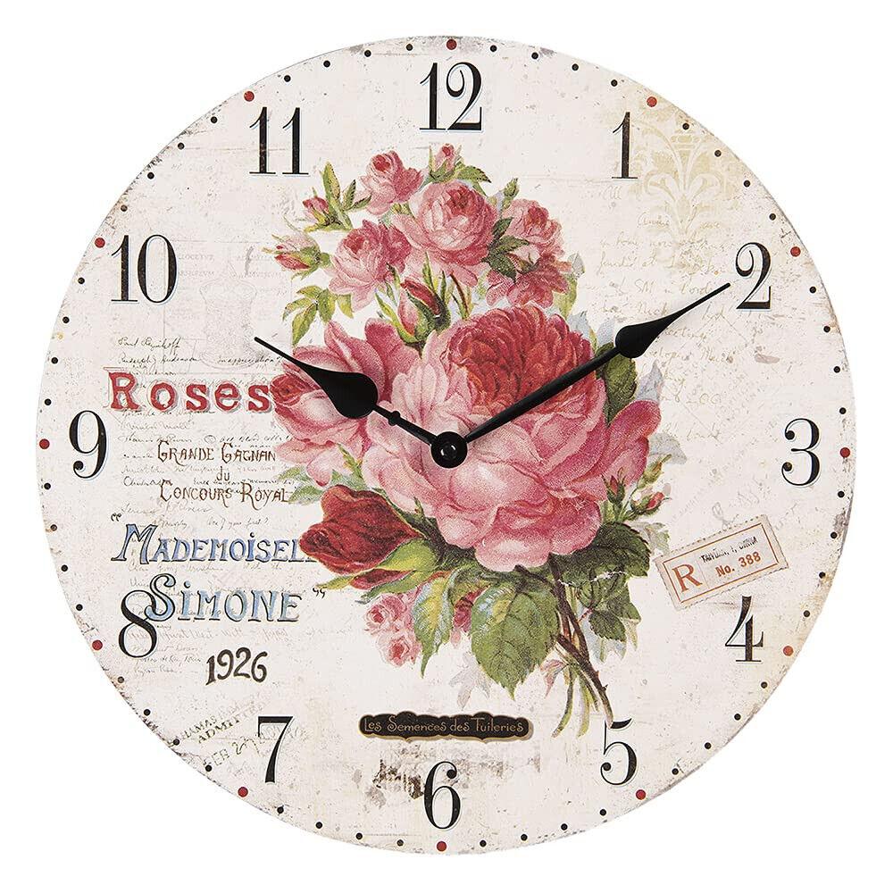 Vintage wall clock rose clock Ø 34cm