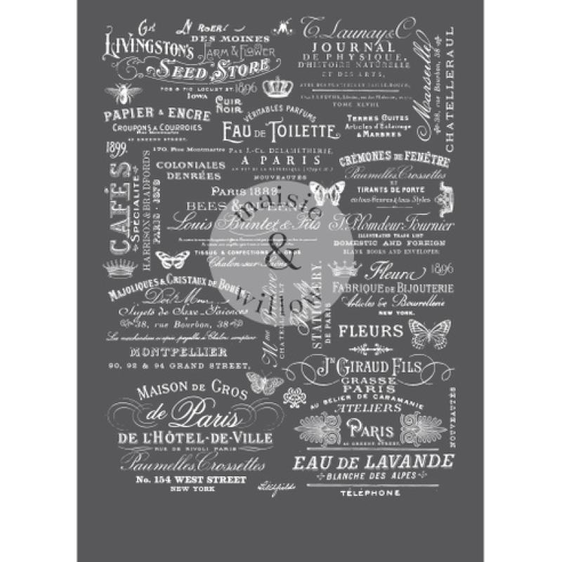 Transferfolie Maisie & Willow Delightful Labels 3 Bögen 40x58cm Möbel Deko