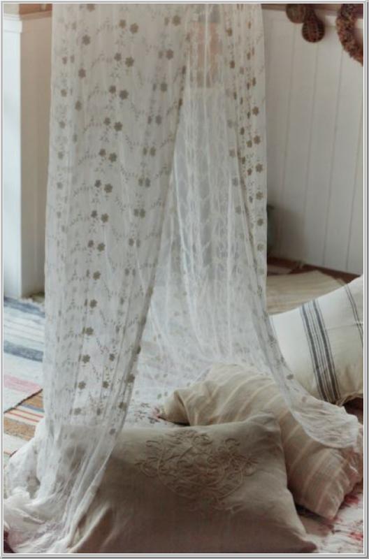 Romantic Bed Canopy L250 cm with Ring and Hanging Kit