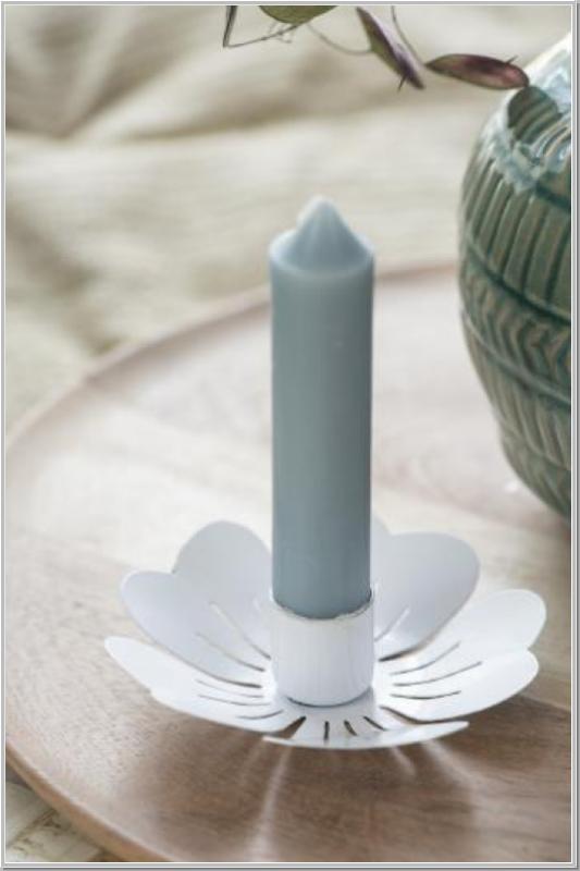 Ib Laursen candle Light Blue H11 xØ 2.2cm set of 2
