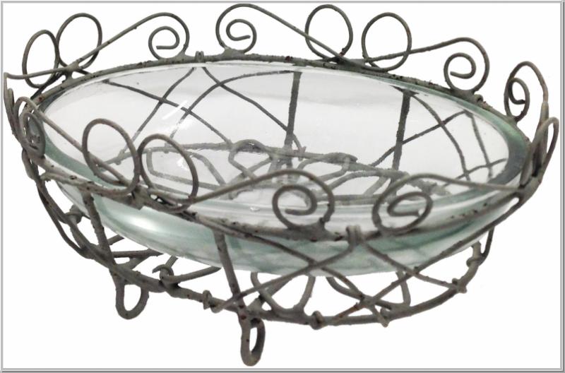 Seifenhalter mit Glasschale 15cm