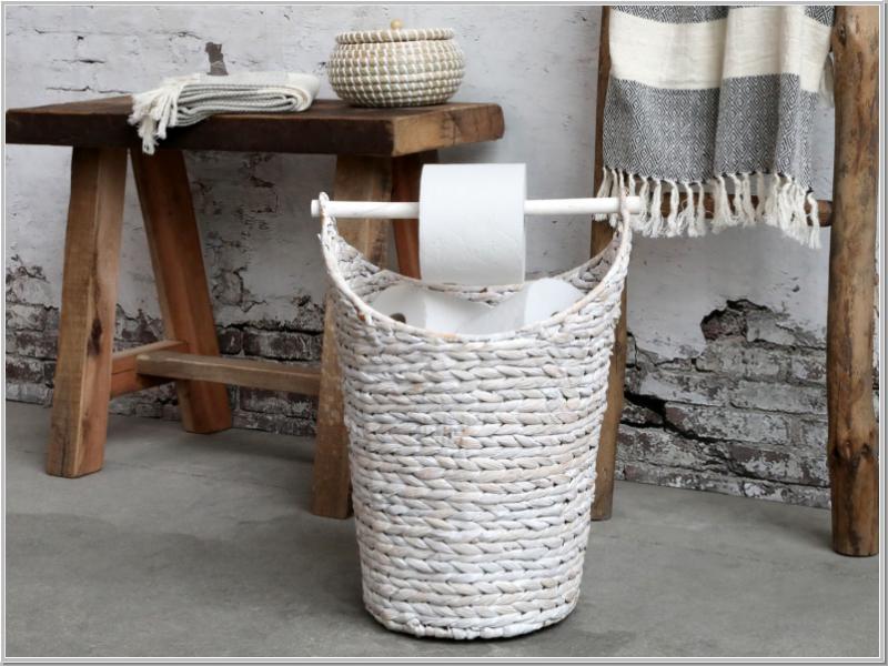 Rattan toilet paper holder H 40 cm
