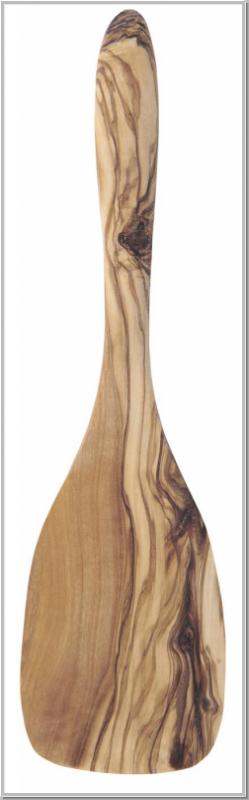 Oiled olive wood cooking spatula
