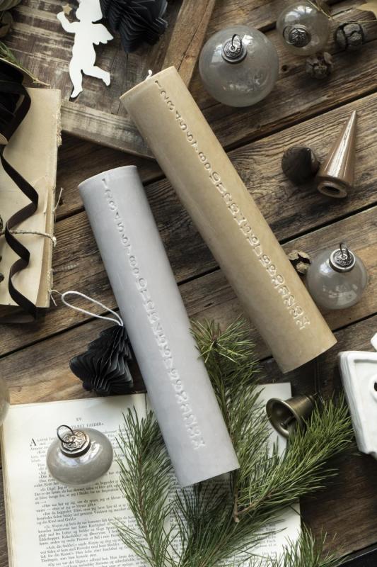 Adventskerze Weihnachtskerze m. geprägten Zahlen H30cm