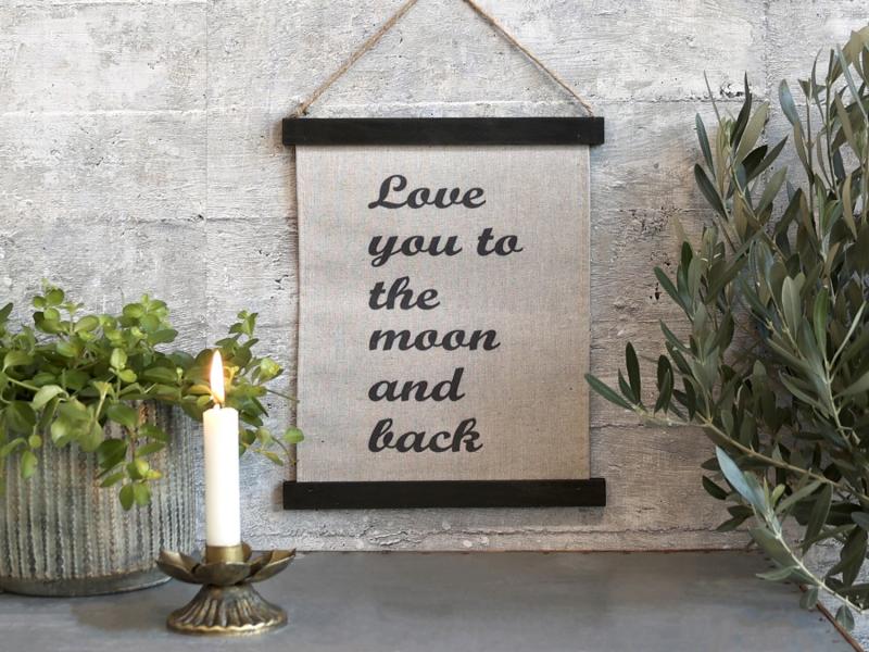 Picture on canvas with text H30x24cm