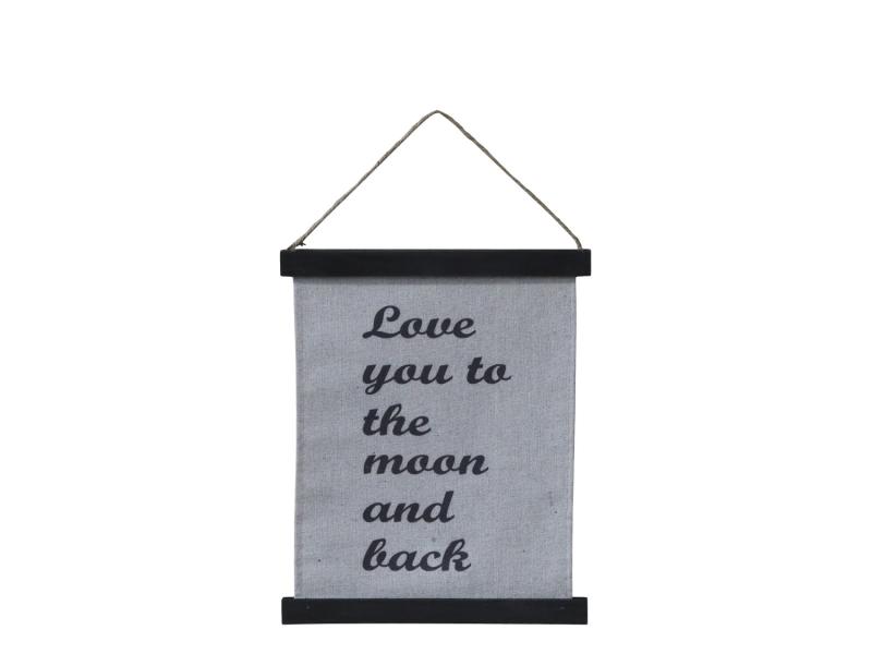 Picture on canvas with text H30x24cm