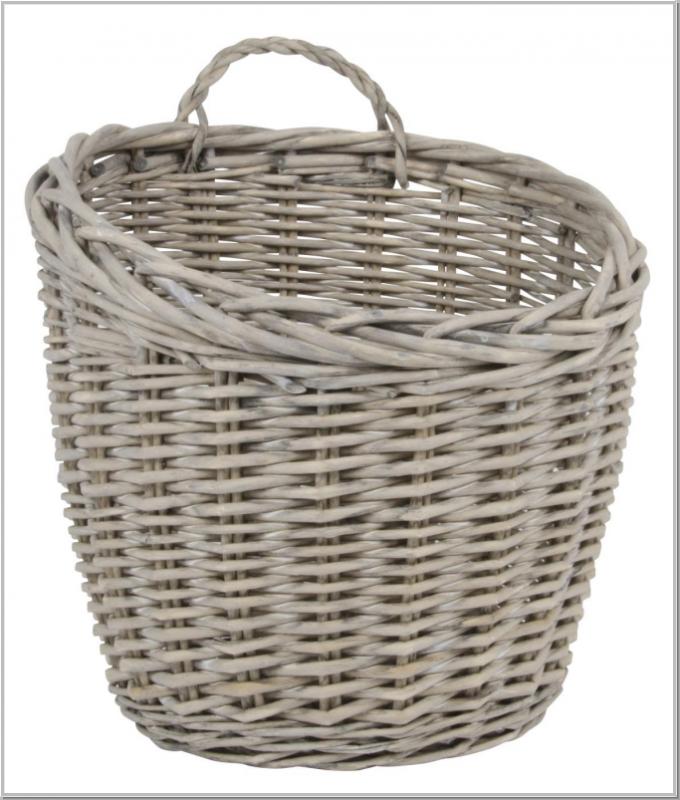 Basket round grey