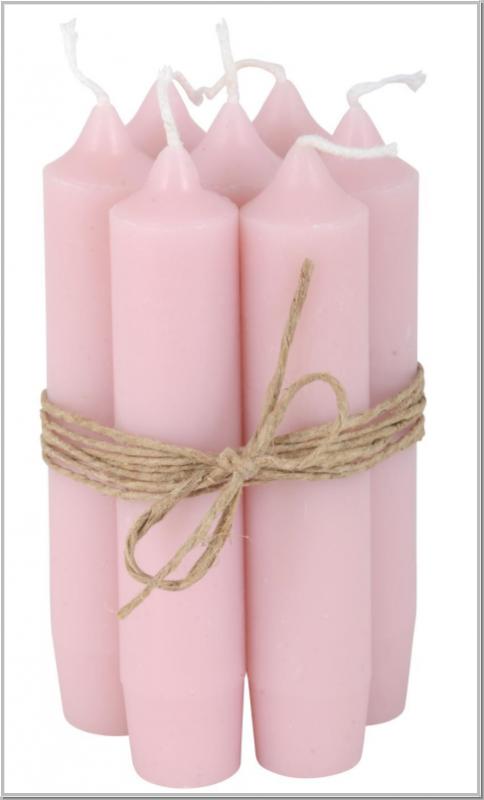 Ib Laursen Candle Light Rose H11 xØ 2.2cm Set of 2