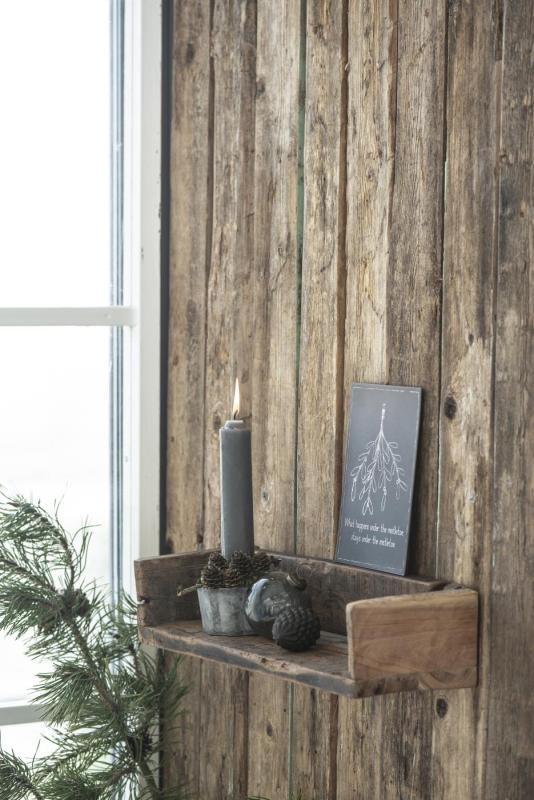 Candle Darkgrey Set of 2 H11xØ2,2 cm