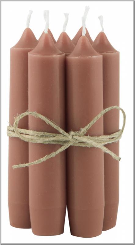 Ib Laursen Candle Rust H11 xØ 2.2cm Set of 2