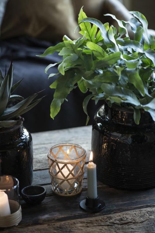 Ib Laursen Candle Grey H11 xØ 2.2cm Set of 2