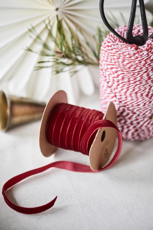 Weihnachtsgarn Bindfaden Rot-WEiß 400 M