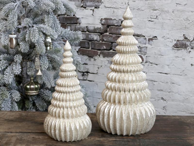 Christbaum Weihnachtsbaum Glitter Polyresin H31cm