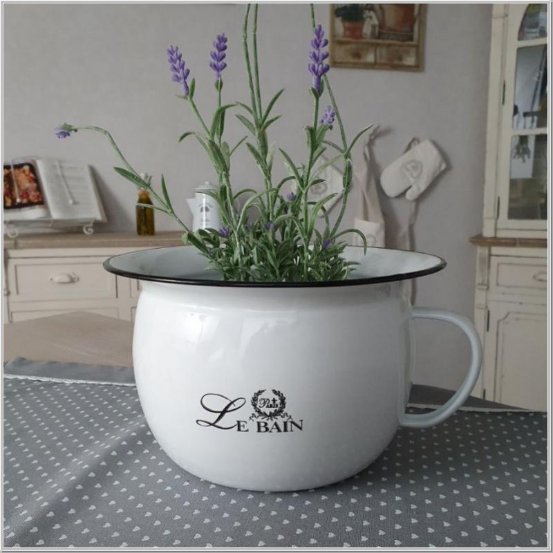 Emaillierter Nachttopf Töpfchen Le Bain Ø25cm - B-Ware