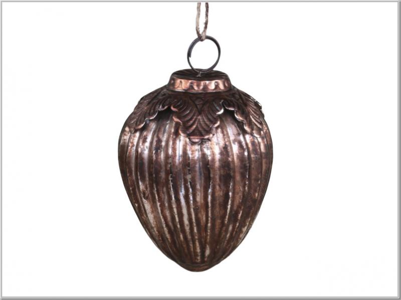 Christbaum Zapfen Glas Mokka Ø7cm