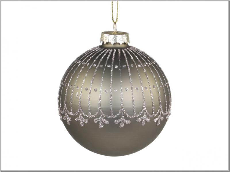 Christbaum Glas staubig grün Ø8cm