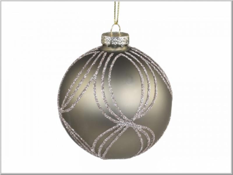 Christbaum Glas staubig grün Ø8cm