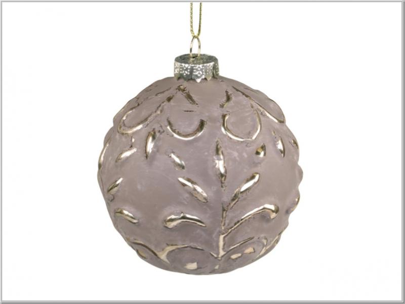 Weihnachtskugel m.Goldmuster Ø8cm