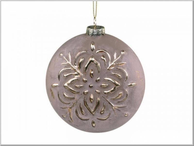 Weihnachtskugel m.Goldmuster H11x8cm