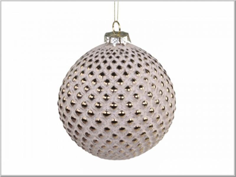 Weihnachtskugel m.Goldmuster Ø12cm
