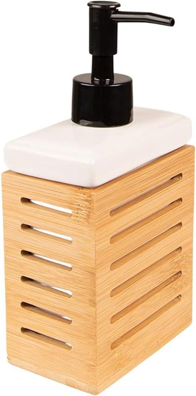 Seifen/Lotionsspender Bbambus Keramik 10x6x13cm