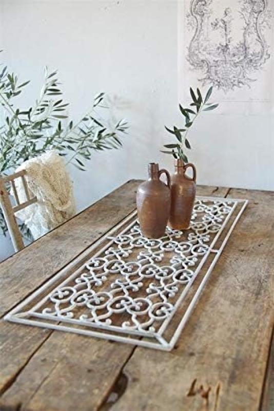 Iron Window Frieze 110x35cm - Antique Shabby Chic Design by Jeanne d'Arc Living