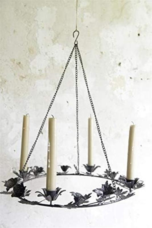 JDL Adventskranz mit Metallblättern Ø 41cm