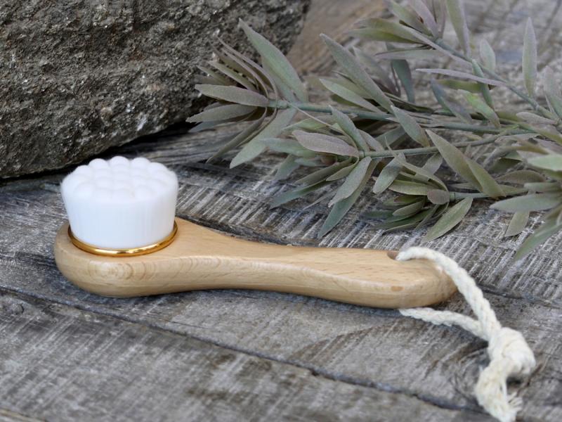 Facial brush Éternel natural wood L15cm
