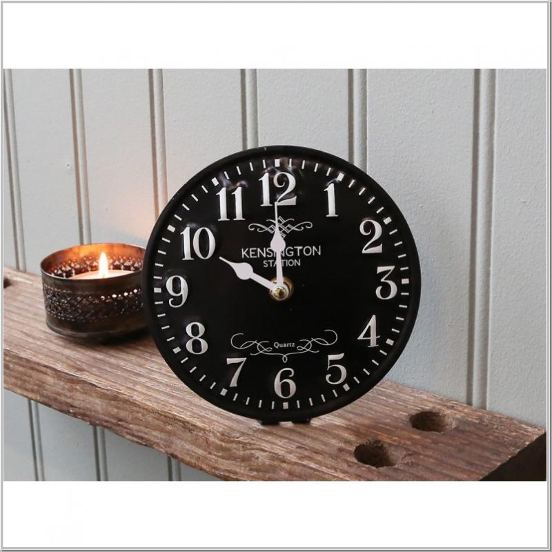 Altfranzösische Tischuhr Schwarz  22,5 cm