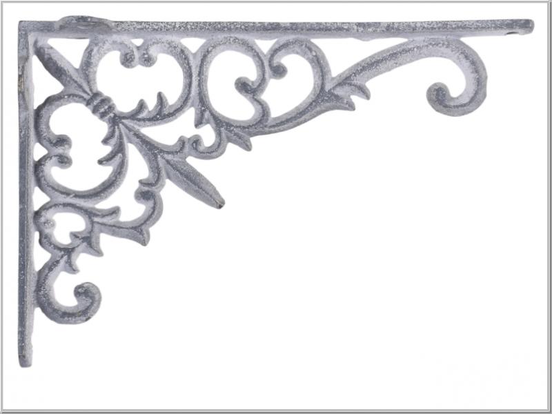 Chic Antique Shelf Bracket Cast Iron Grey