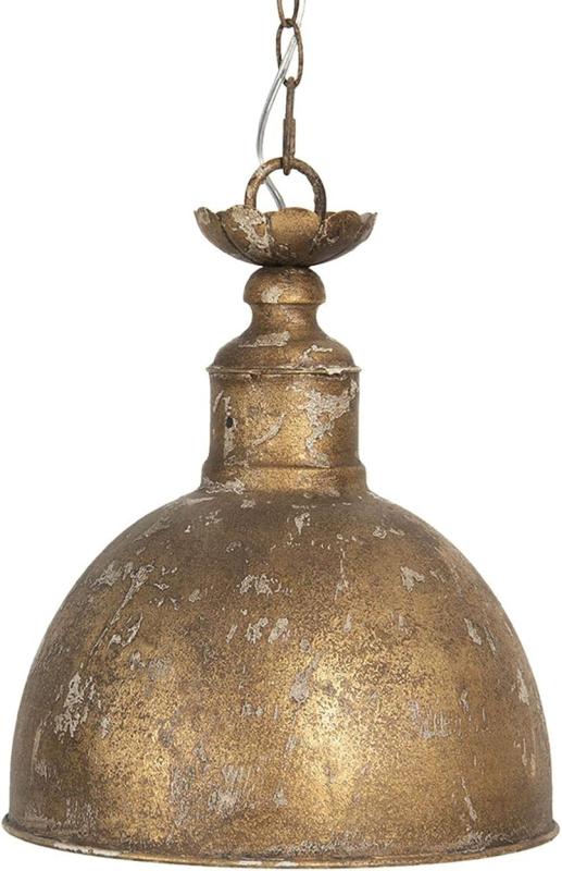 Clayre & Eef Vintage-Style Pendant Lamp – Ø 29x35 cm – E14 Socket