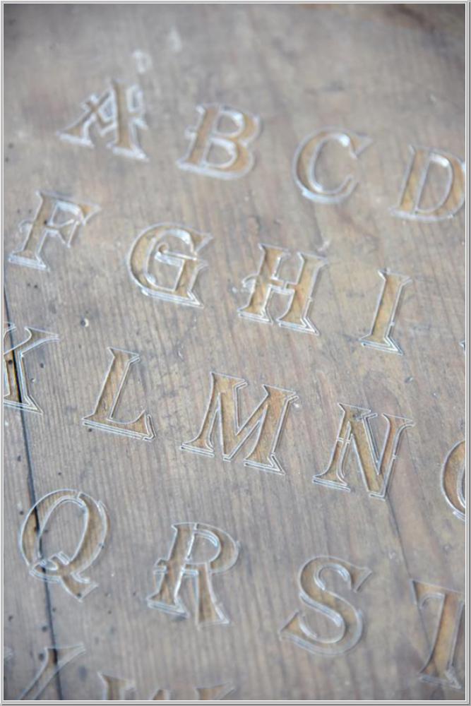 Stencil Corner Alphabet Shabby Chic