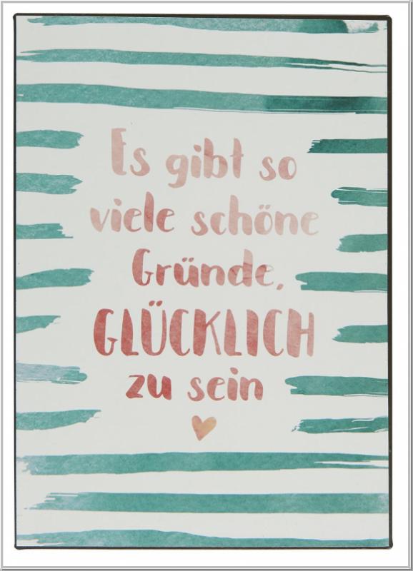 Metallschild " Es gibt so viele schöne Gründe.."20x14cm